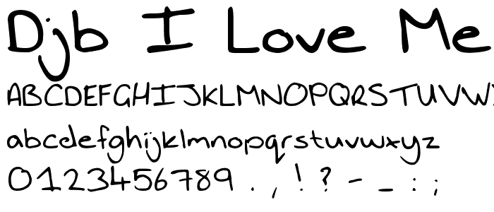 DJB I Love Me Some Gemma font